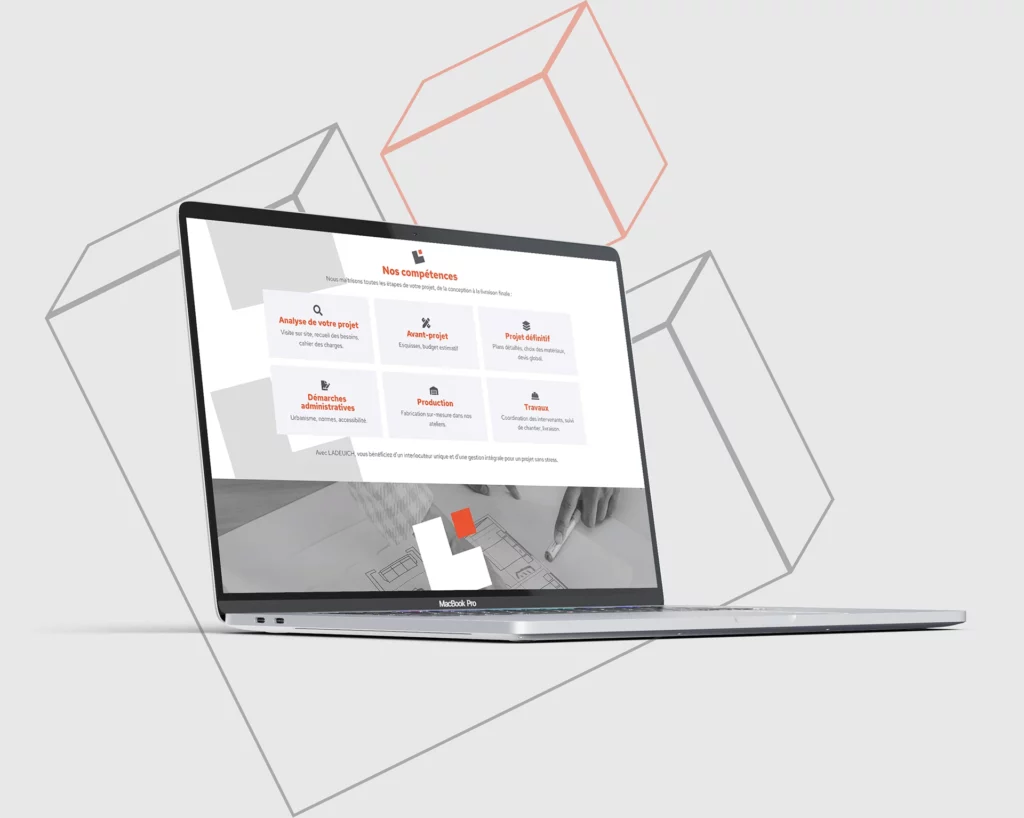 Présentation des expertises de Ladeuich sur son site web