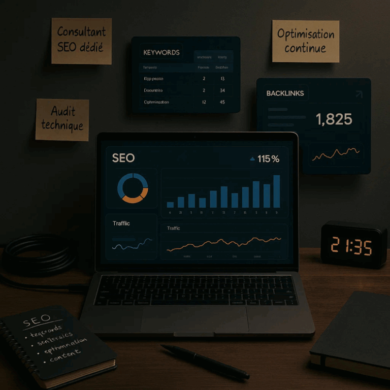 Consultant SEO dédié pilotant la visibilité d’un site