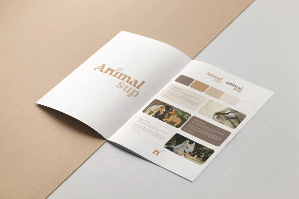 Charte web Animalsup, couleurs et typographies