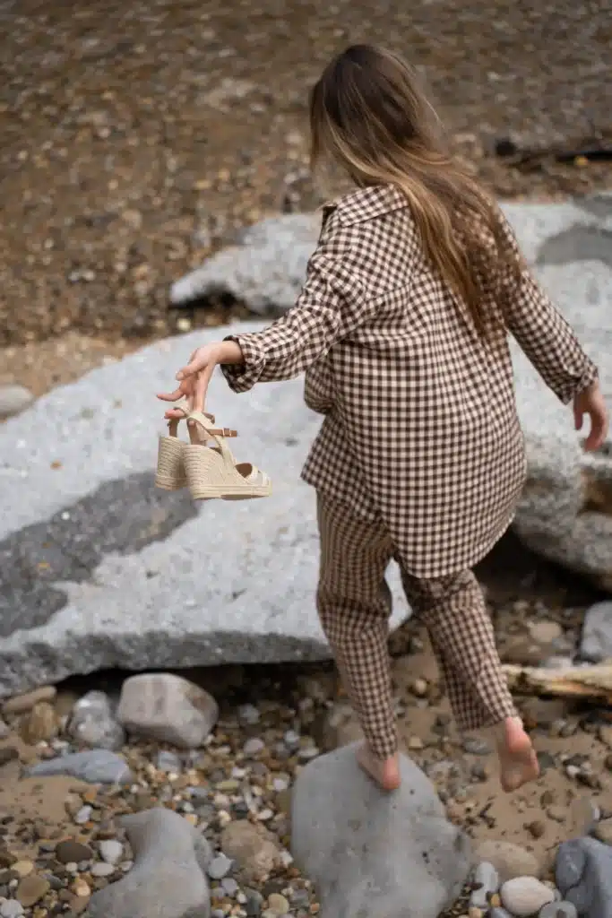 Espadrilles Bayona, shooting en extérieur