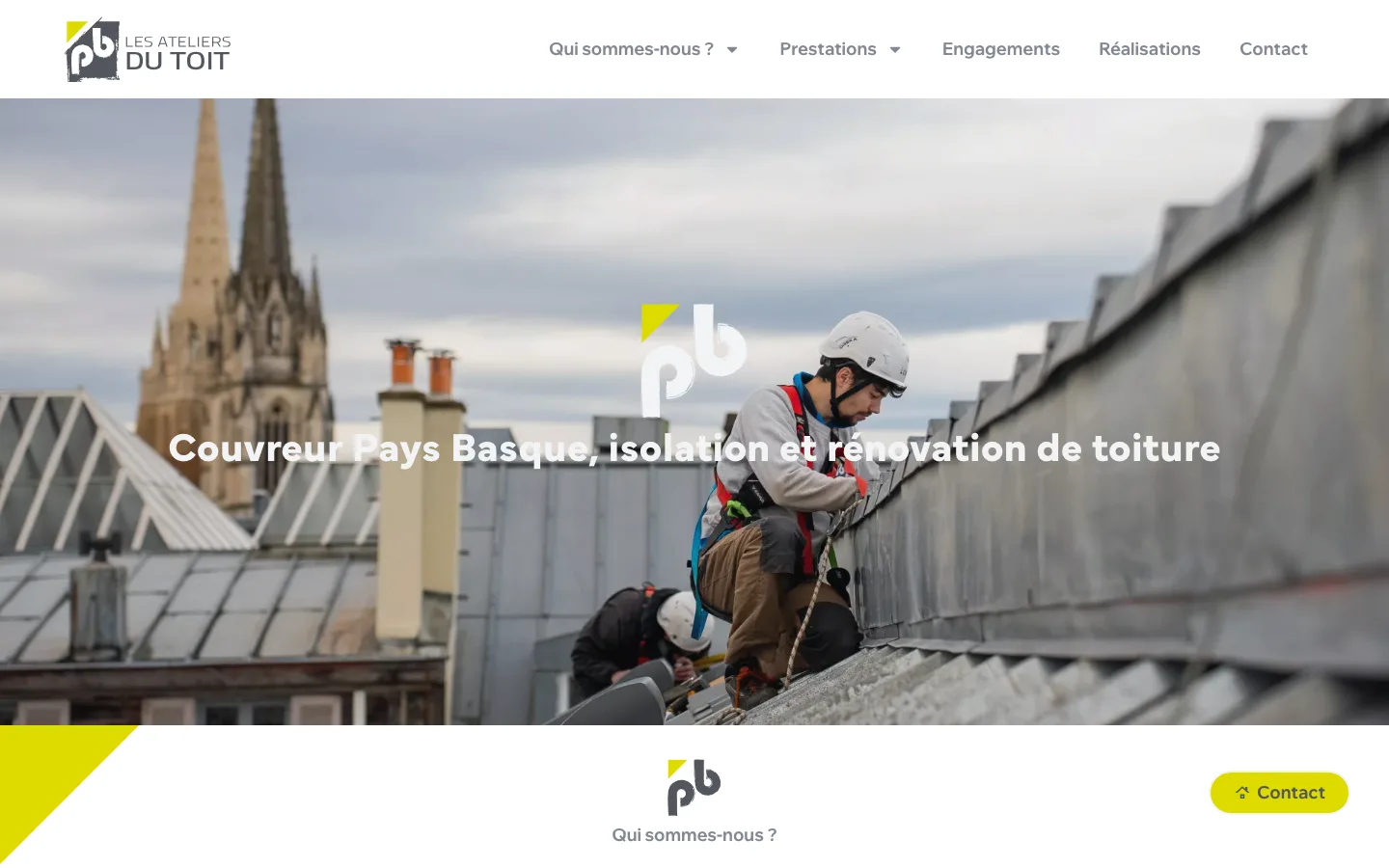 Site Les Ateliers du Toit sur ordinateur