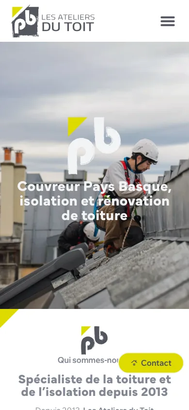 Site Les Ateliers du Toit sur mobile