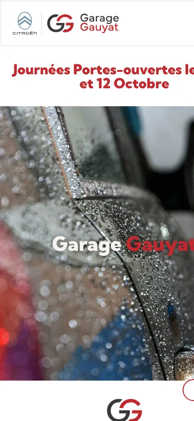 Site du Garage Gauyat sur mobile