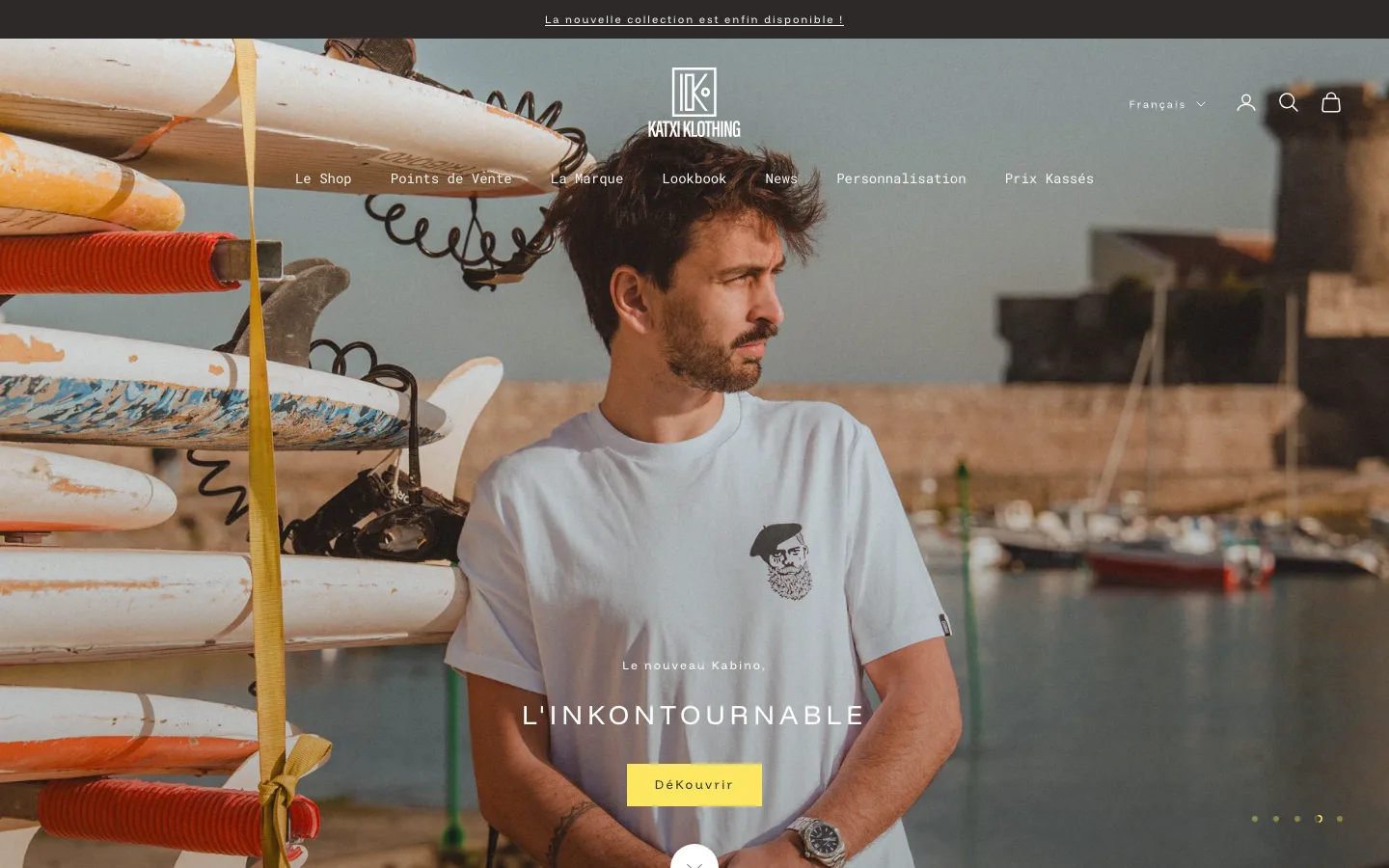 Boutique en ligne Katxi Klothing sur ordinateur
